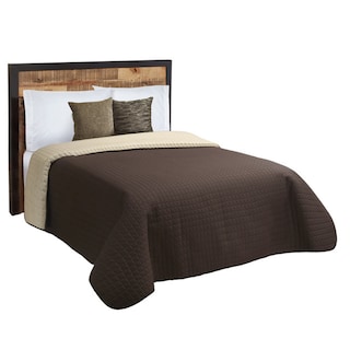 Foto 1 | Foto 1 | Edredón Dos Vistas Matrimonial color Café Chocolate Sorrento