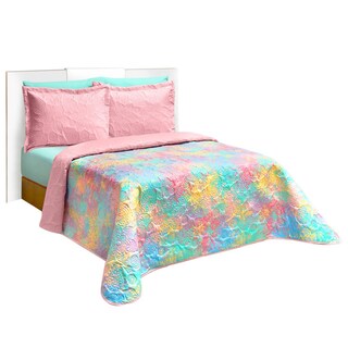 Foto 1 | Foto 1 | Edredón Matrimonial Elefantito Hogar Pastel color Rosa Doble Vista