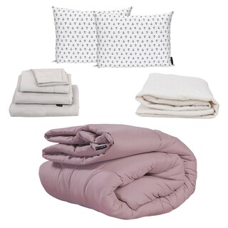 Foto 1 | Foto 1 | Edredón Dicasa Homy color Lila King Size + Sábanas Softy Gris + Protector + 2 Almohadas
