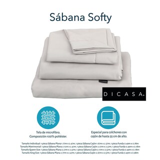 Foto 6 | Foto 6 | Edredón Queen Size Dicasa + Sábanas Softy + Protector y Almohadas 2 Piezas