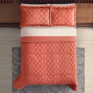 Foto 4 | Foto 4 | Edredón King Size Elefantito Hogar con Fundas Naranja 3 Piezas