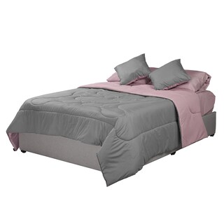 Foto 3 | Foto 3 | Set De Edredón Dicasa Couzy Lila Y Gris + Sábanas Royal + Protector Cloud + 2 Almohadas Royal Twin Queen Size
