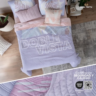 Foto 2 | Foto 2 | Edredón Ligero Queen Size con Fundas de Almohada Real Textil Pinsonic Doble Vista Brianna