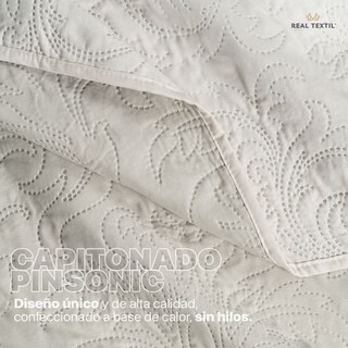 Foto 6 | Foto 6 | Edredón Ligero King Size con Fundas de Almohada Real Textil Pinsonic Doble Vista Khaki - Beige