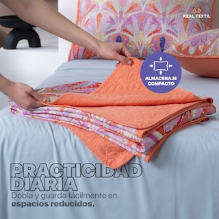 Foto 7 | Foto 7 | Edredón Ligero Queen Size con Fundas de Almohada Real Textil Pinsonic Doble Vista Santana