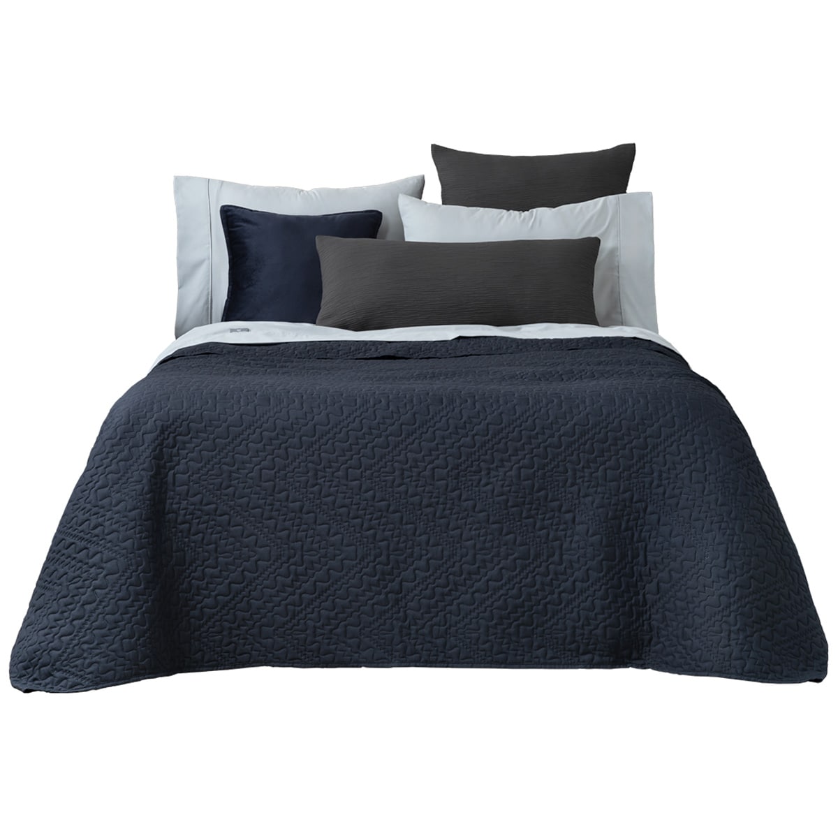 Edredón Colcha Ligero Real Textil Azul Oscuro - 1 Pieza Individual ...