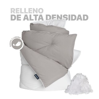 Foto 2 | Foto 2 | Edredón Duvet Relleno Tipo Down Esquimal Doble Vista Blanco - Gris Calido Individual