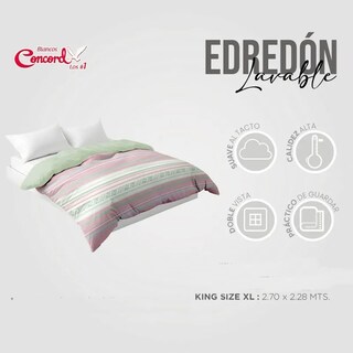 Foto 5 | Foto 5 | Edredón Lavable Carol Microfibra King Size Concord