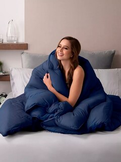 Foto 3 | Foto 3 | Edredón Acolchado Hipoalergénico Tamaño Queen Azul Bluelander