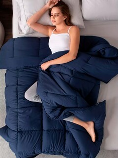 Foto 4 | Foto 4 | Edredón Acolchado Hipoalergénico Tamaño Queen Azul Bluelander