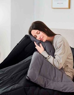 Foto 4 | Foto 4 | Edredón Acolchado Hipoalergénico Tamaño Queen Reversible Negro/gris Bluelander