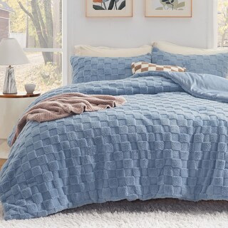 Foto 1 | Foto 1 | Juego de Edredón Bedsure Fluffy King Size Ashley Blue Plush - Venta Internacional
