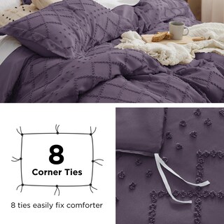 Foto 6 | Foto 6 | Funda de Edredón Bohemio King con 2 Fundas de Almohada Morado - Venta Internacional