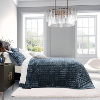 Foto 3 | Foto 3 | Juego De Edredón Recyco Luxury Velvet King Size, Ropa De Cama Azul Tormentoso - Venta Internacional.