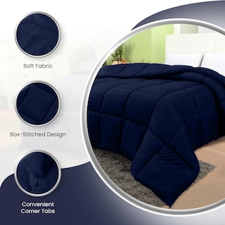 Foto 6 | Foto 6 | Ropa De Cama Edreforter Utopia, Tamaño King, Para Todas Las Estaciones, Color Azul Marino - Venta Internacional.
