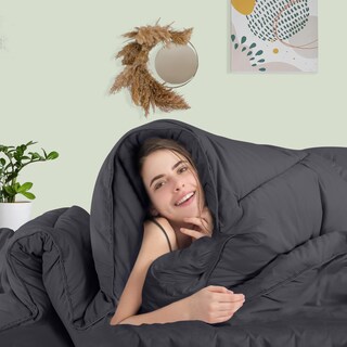 Foto 6 | Foto 6 | Edredón Con Relleno De Edredón Utopia, Tamaño Queen, Color Gris - Venta Internacional.