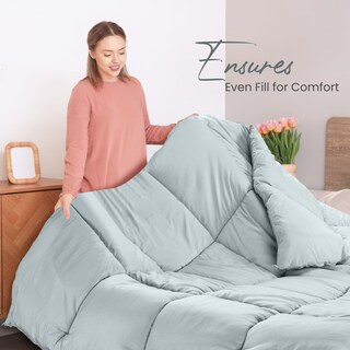 Foto 4 | Foto 4 | Ropa De Cama Edreforter Utopia, Tamaño Doble, Para Todas Las Estaciones, Gris Claro - Venta Internacional.