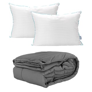 Foto 1 | Foto 1 | Edredón Dicasa Homy Gris Oxford Queen Size + Almohada Royal Twin