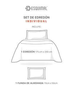 Foto 4 | Foto 4 | Edredón Ligero Pinsonic 3d Esquimal Individual Con Fundas De Almohada, Doble Vista, Aloe