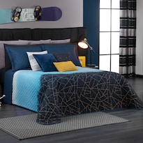 Edredón Ligero Esquimal King Size Con Funda De Almohada, Doble Vista, Lazuli