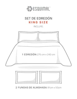 Foto 4 | Foto 4 | Edredón Ligero Pinsonic 3d Esquimal King Size Con Fundas De Almohada, Doble Vista, Falcon