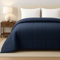 Edredón Acolchado Individual Capitonado Color Marino