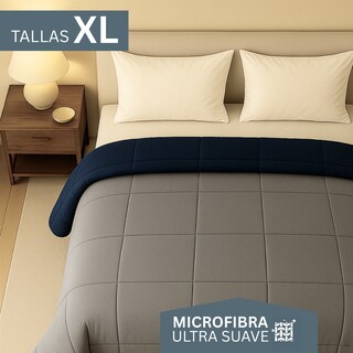 Foto 3 | Foto 3 | Edredón Acolchado Matrimonial Capitonado Color Marino Gris