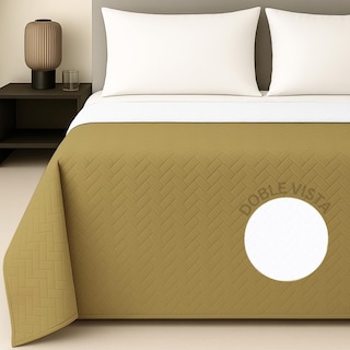 Foto 1 | Foto 1 | Edredón Ligero Tesso Home Pinsonic Matrimonial Color Beige Doble Vista