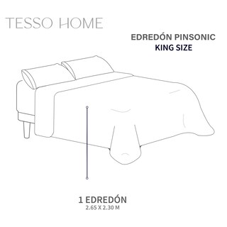 Foto 6 | Foto 6 | Edredón Ligero Tesso Home Pinsonic King Size Color Negro Doble Vista