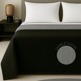 Foto 1 | Foto 1 | Edredón Ligero Tesso Home Pinsonic Matrimonial Color Negro Doble Vista