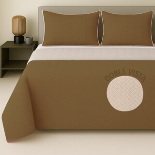 Foto 1 | Foto 1 | Edredón Ligero Con Fundas Tesso Home Pinsonic Matrimonial Color Arena Doble Vista