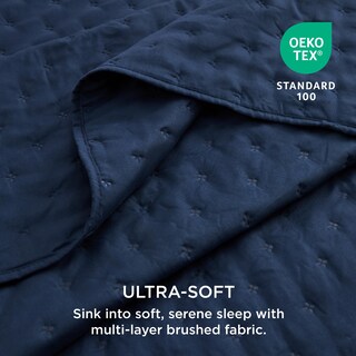 Foto 3 | Foto 3 | Juego De Edredón Bedsure Twin Xl Ultrasuave Azul Marino 173 X 218 Cm - Venta Internacional.