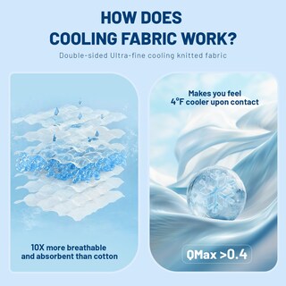 Foto 3 | Foto 3 | Edredón Refrescante Qutool Tamaño Doble Seda Liso Azul Hielo - Venta Internacional.