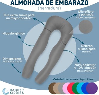 Foto 5 | Foto 5 | Almohada de Embarazo Lactancia Babies And Kiddies Azul Francia Herradura