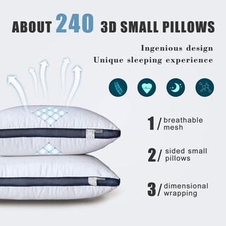 Foto 2 | Foto 2 | Pillows Meoflaw Luxury Hotel Queen Size, Juego De 2 Unidades Para Dormir - Venta Internacional.