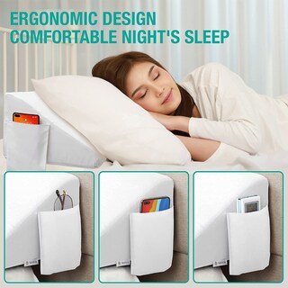 Foto 3 | Foto 3 | Almohada En Forma De Cuña Vekkia Tamaño King Para Rellenar Huecos 76 X 10 X 6 Cm Color Blanco - Venta Internacional
