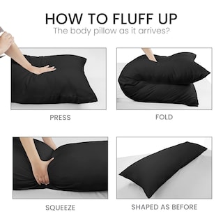 Foto 6 | Foto 6 | Body Pillow Utopia Bedding - Almohada De Cuerpo Completo Para Adultos, Color Negro - Venta Internacional.
