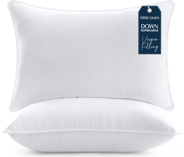 Foto 1 | Foto 1 | Juego De 2 Almohadas De Cama Utopia Bedding, Tamaño Queen, Microfibra, Color Blanco - Venta Internacional.