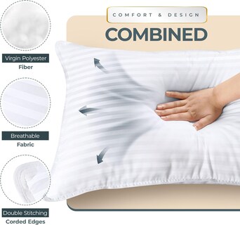 Foto 4 | Foto 4 | Almohadas Utopia Bedding Blancas de 4 Piezas-Venta Internacional