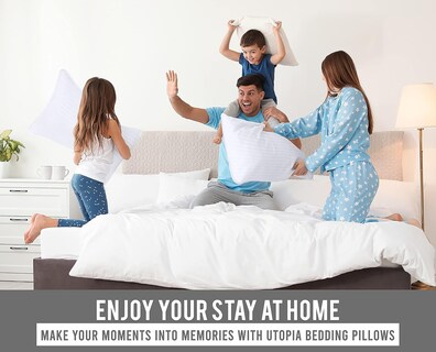 Foto 7 | Foto 7 | Almohadas Utopia Bedding Blancas de 4 Piezas-Venta Internacional