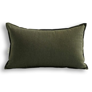 Foto 1 | Foto 1 | Funda De Almohada Jeanerlor, Algodón Y Lino, Decorativa, 30 X 50 Cm, Color Oliva - Venta Internacional.