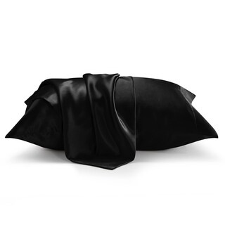 Foto 2 | Foto 2 | Funda De Almohada Cozylux De Satén De Seda Para Cabello/piel Queen 2, Color Negro - Venta Internacional.