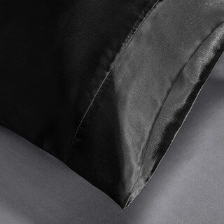 Foto 5 | Foto 5 | Funda De Almohada Cozylux De Satén De Seda Para Cabello/piel Queen 2, Color Negro - Venta Internacional.