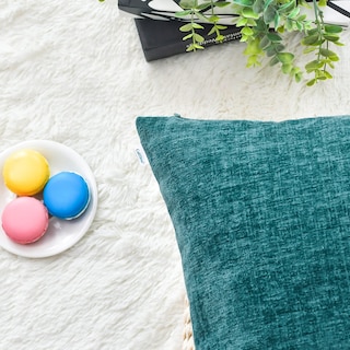 Foto 6 | Foto 6 | Fundas De Cojín Calitime Cozy Chenille, 45 X 45 Cm, Color Verde Azulado, X2 - Venta Internacional.