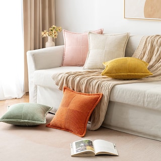 Foto 4 | Foto 4 | Fundas De Almohada Miulee De Pana Supersuaves, Bohemio A Rayas, 45 X 45 Cm - Venta Internacional.