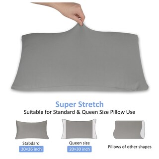 Foto 3 | Foto 3 | Fundas De Almohada N&y Home Jersey Knit Standard/queen Grey Set 2 - Venta Internacional.