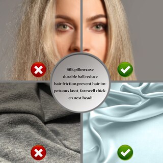 Foto 5 | Foto 5 | Funda De Almohada De Seda Suatien Mulberry Para Cabello, 51 X 66 Cm, Color Azul - Venta Internacional.