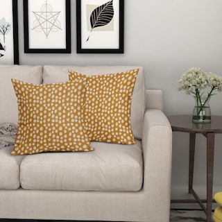 Foto 7 | Foto 7 | Fundas de Almohada Sweetshow con Lunares Amarillo Mostaza y Crema de 40 cm Juego de 2 - Venta Internacional