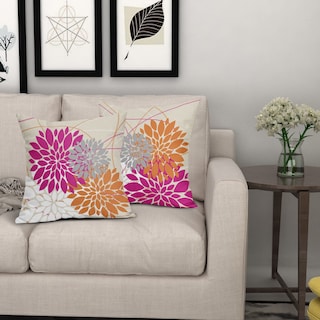 Foto 6 | Foto 6 | Juego de 2 Fundas de Cojín Sweetshow de Lino Rosa y Naranja 45 x 45 cm - Venta Internacional