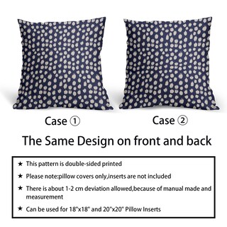 Foto 6 | Foto 6 | Fundas de Almohada Sweetshow con Lunares Azul Marino Juego de 2 de 50x50 cm  - Venta Internacional